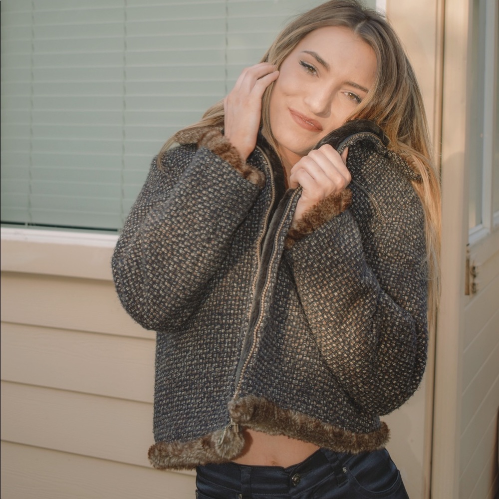 Vintage Tsunami Faux Furlined Jacket